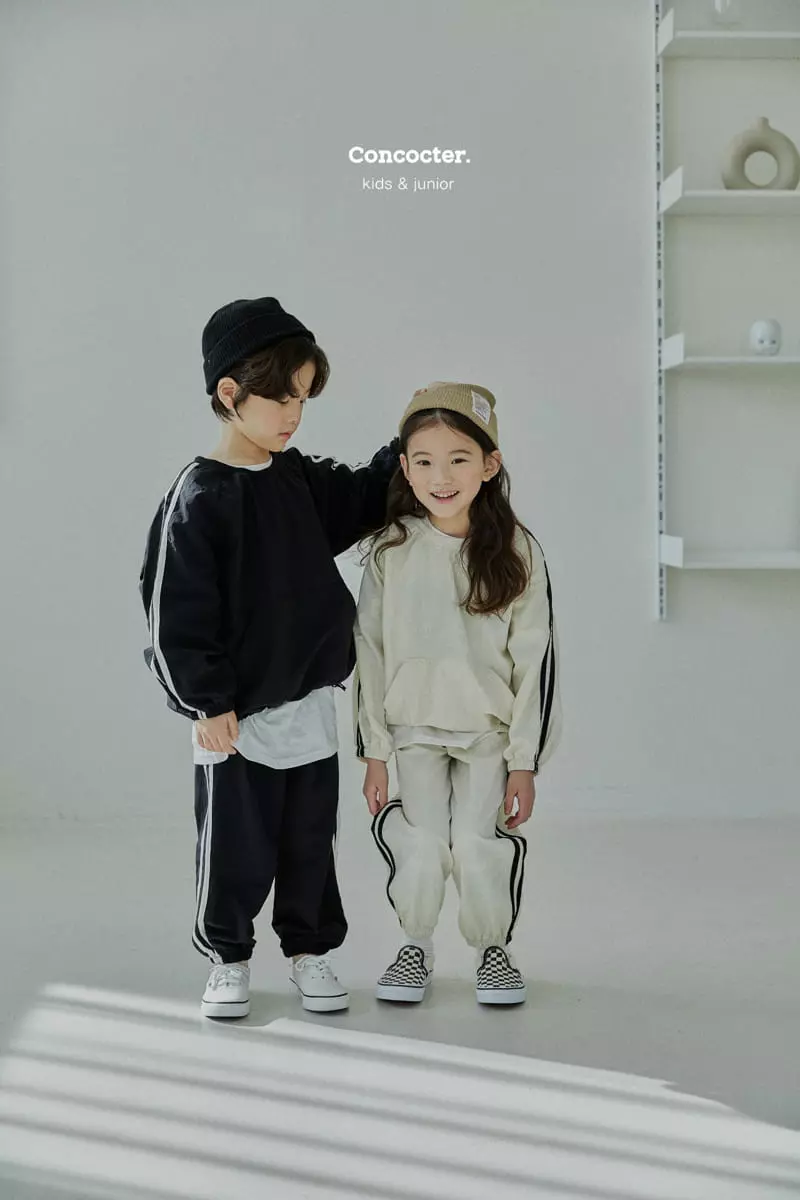 Concocter - Korean Children Fashion - #discoveringself - Line Anorak Top Bottom Set with Mom - 9