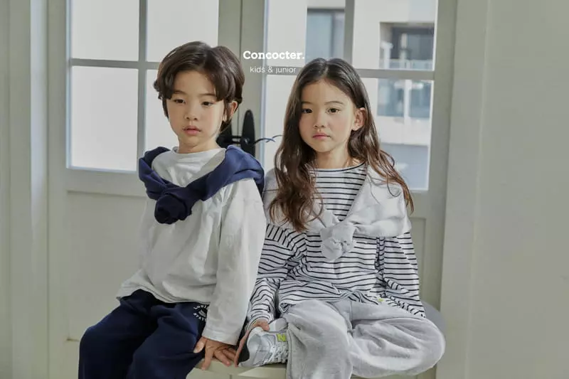 Concocter - Korean Children Fashion - #discoveringself - 1+1 Layered Slit Tee - 8
