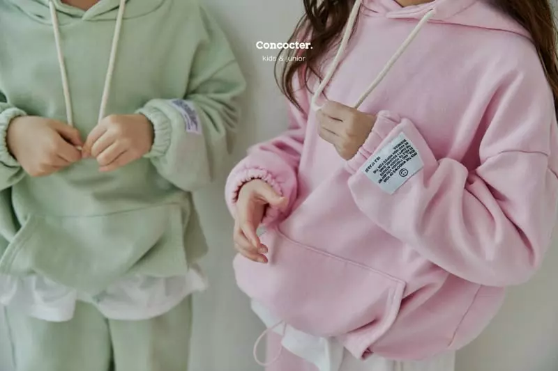 Concocter - Korean Children Fashion - #discoveringself - Macaroon Layered Hoody Top Bottom Set - 6