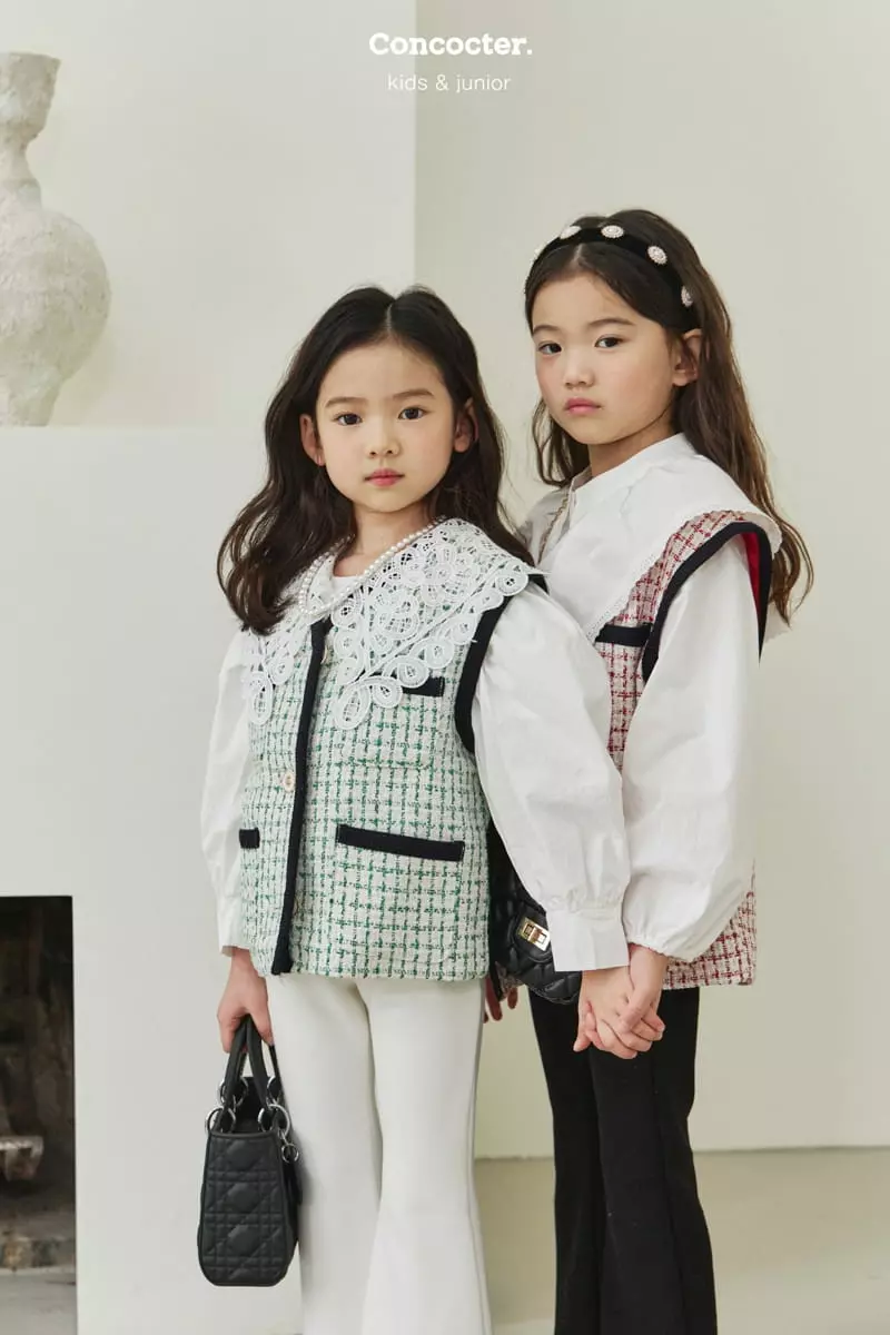 Concocter - Korean Children Fashion - #discoveringself - Twid Boxy Vest - 11