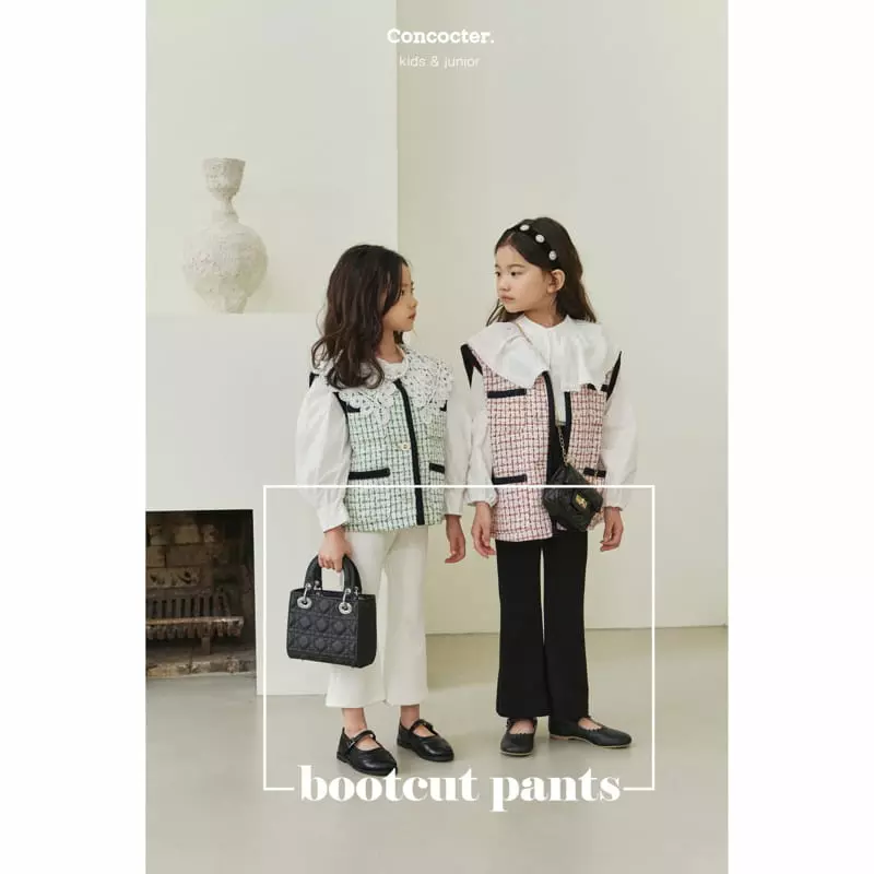 Concocter - Korean Children Fashion - #designkidswear - Span Sticky Bootscut Pants - 4