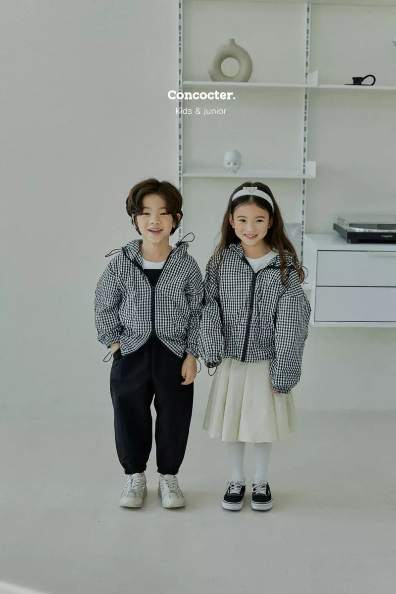 Concocter - Korean Children Fashion - #fashionkids - Check Wind Breaker  - 11