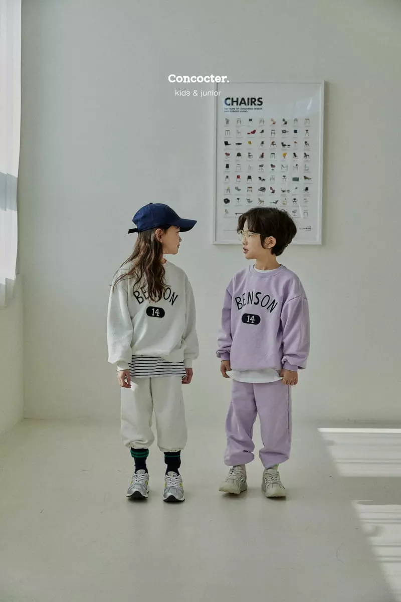 Concocter - Korean Children Fashion - #fashionkids - Benson Embroidery Top Bottom Set - 6