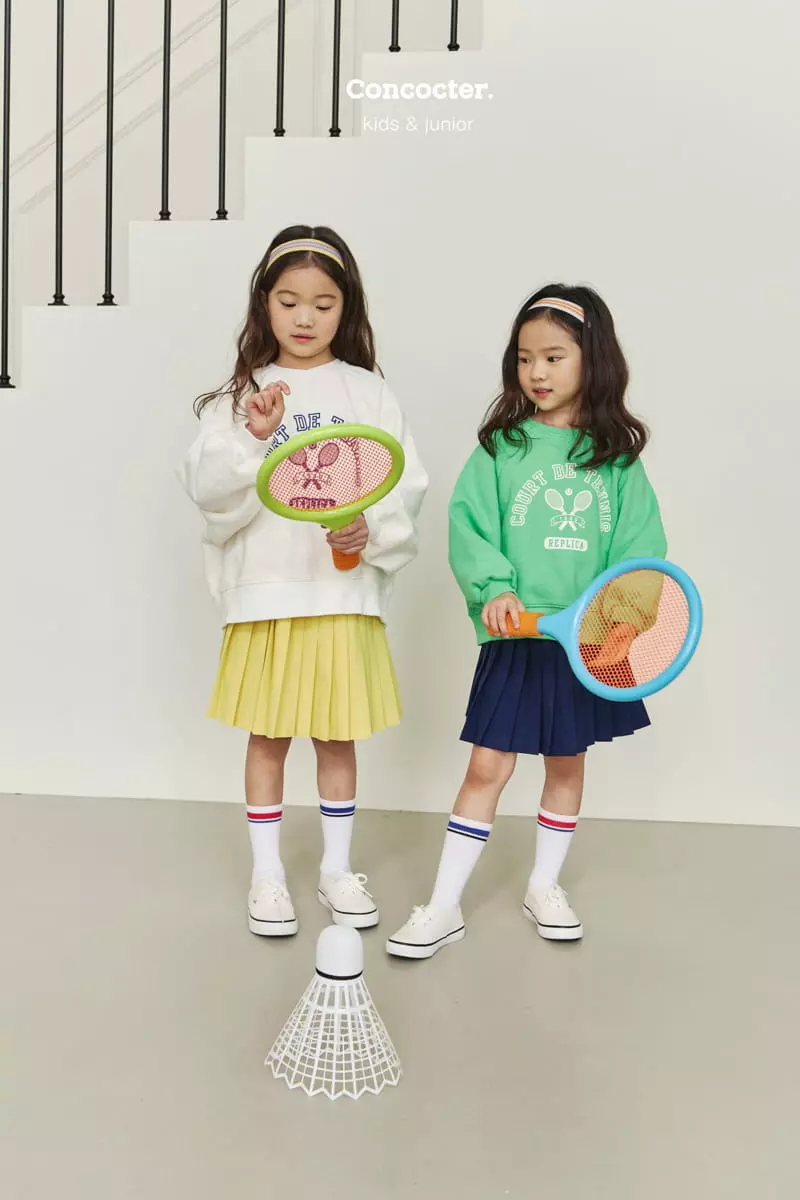 Concocter - Korean Children Fashion - #fashionkids - Tennis Raglan Sweatshirt - 6