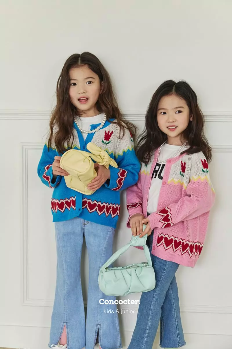 Concocter - Korean Children Fashion - #fashionkids - Mi U Floral Cardigan - 3