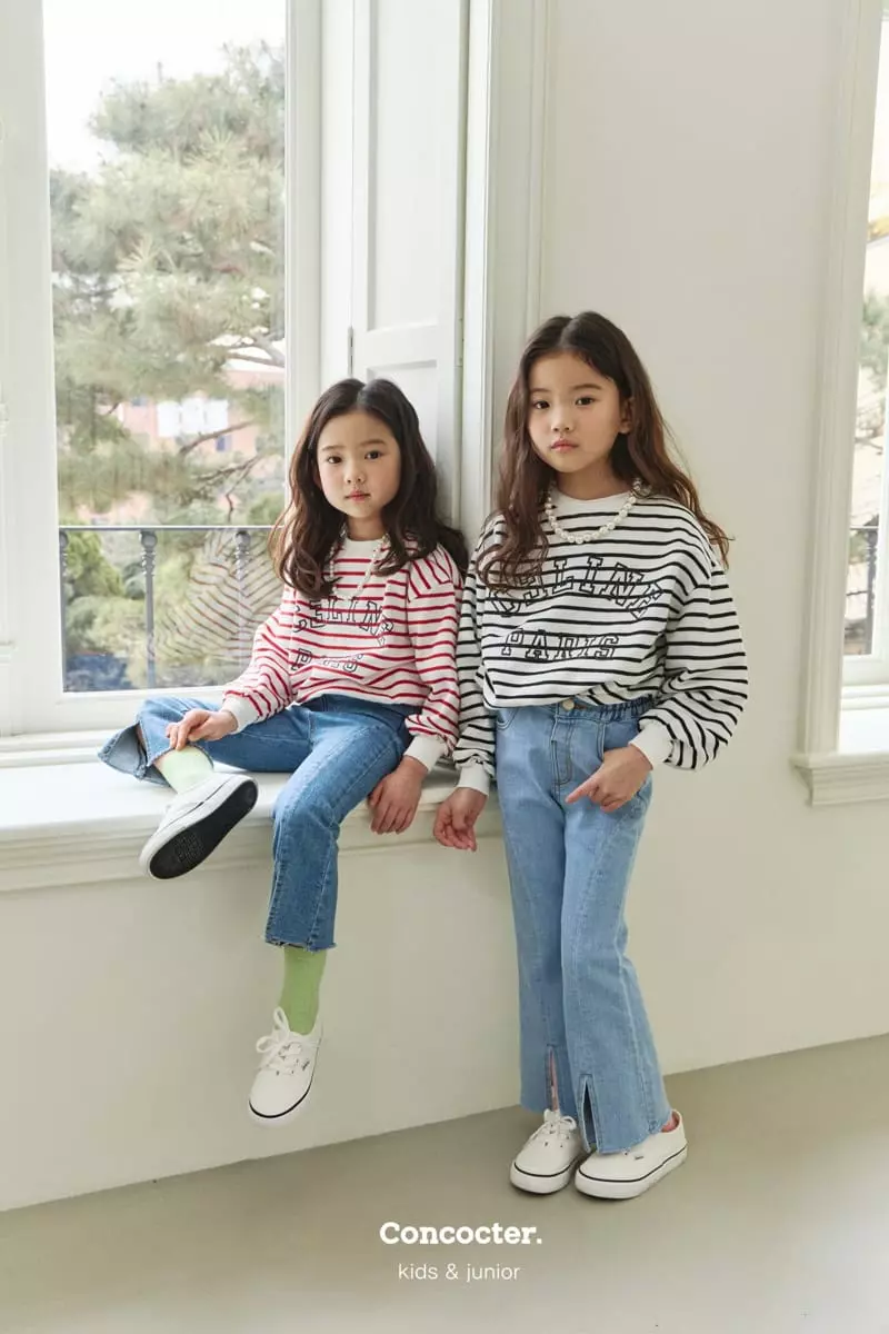 Concocter - Korean Children Fashion - #fashionkids - Side Slit Span Bootscut Pants - 2