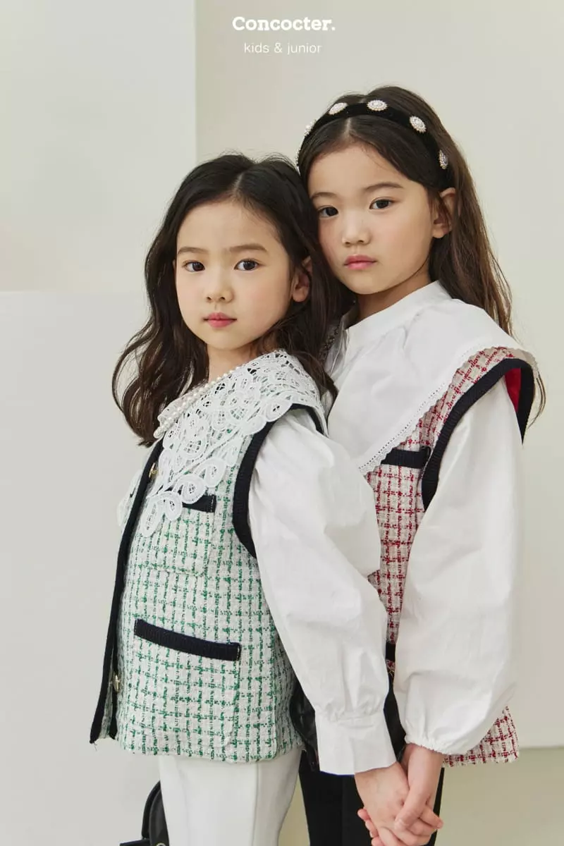 Concocter - Korean Children Fashion - #fashionkids - Twid Boxy Vest - 12
