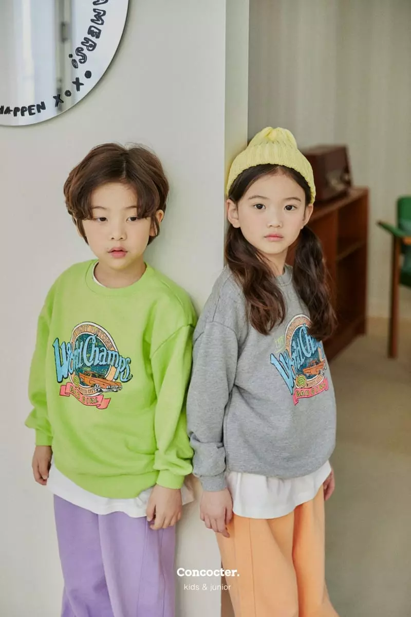 Concocter - Korean Children Fashion - #kidsshorts - Vintage Car Sweatshirt - 6