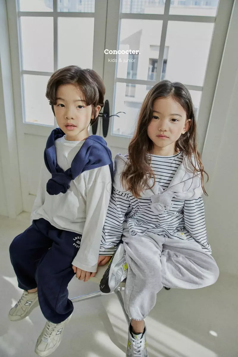 Concocter - Korean Children Fashion - #kidsshorts - 1+1 Layered Slit Tee - 10