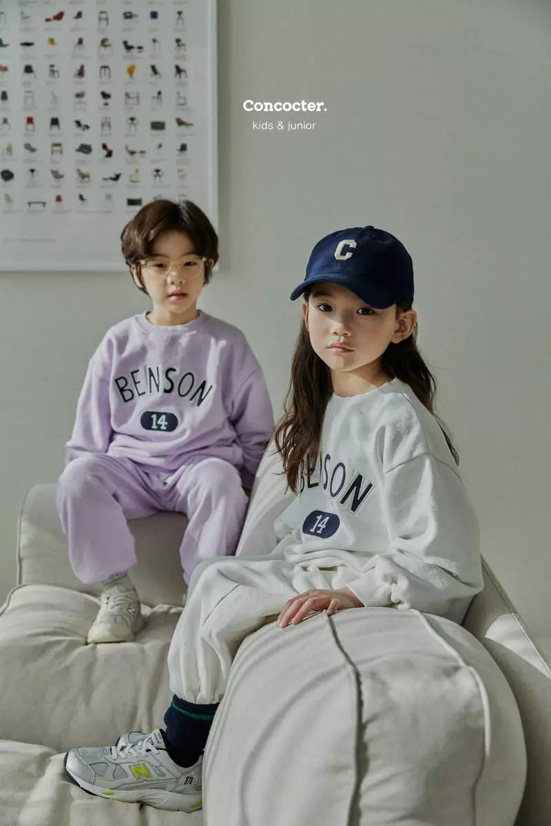 Concocter - Korean Children Fashion - #kidsshorts - Benson Embroidery Top Bottom Set - 7
