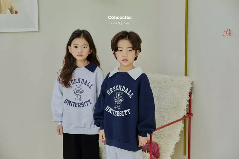 Concocter - Korean Children Fashion - #kidsshorts - Collar Bear Sweatshirt - 3