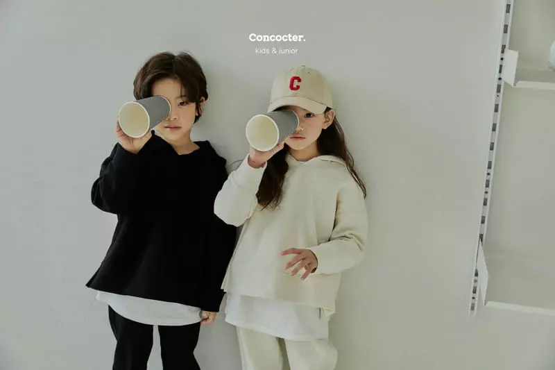 Concocter - Korean Children Fashion - #kidsshorts - Awesome Hoody Top Bottom Set with Mom - 2