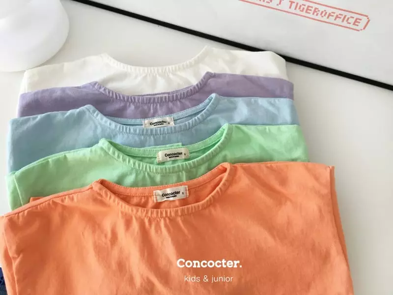 Concocter - Korean Children Fashion - #kidsstore - Loose Sliket Basic Tee