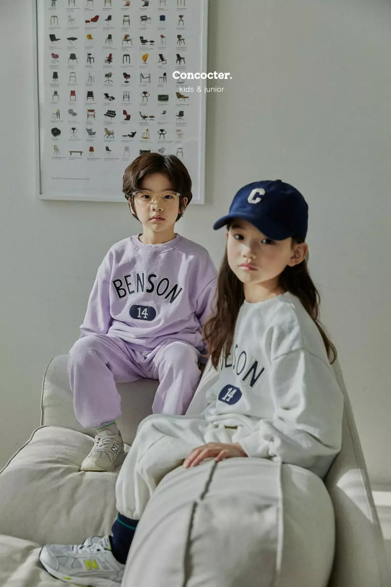 Concocter - Korean Children Fashion - #kidsstore - Benson Embroidery Top Bottom Set - 8