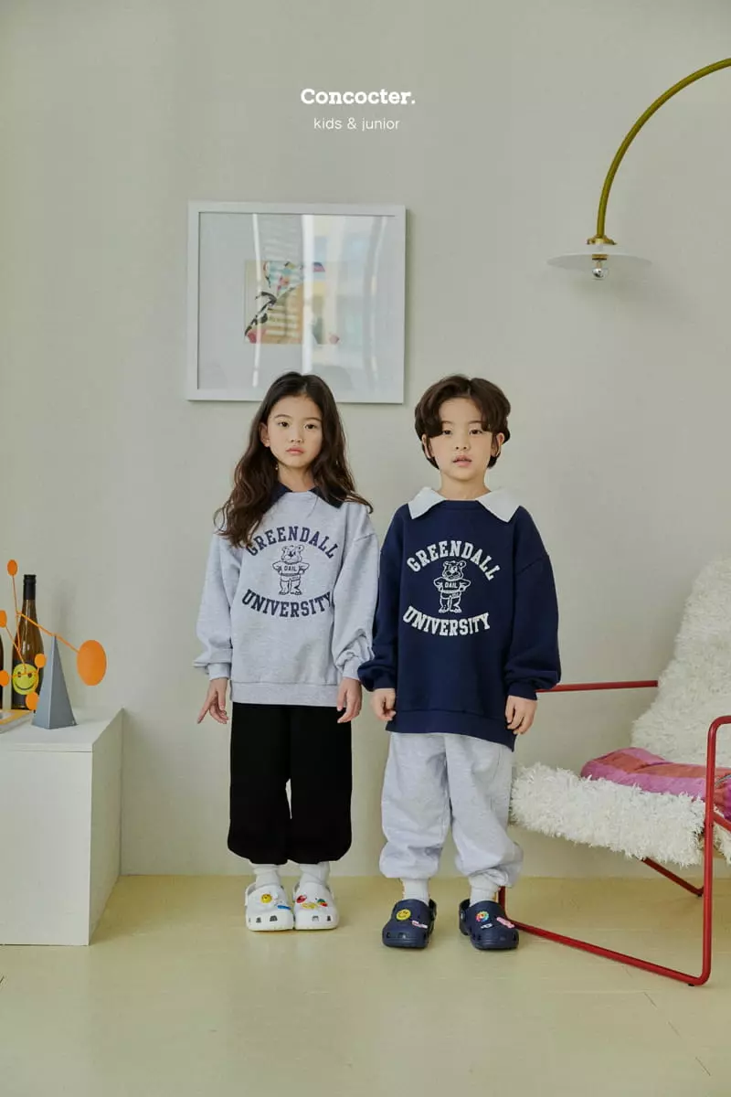 Concocter - Korean Children Fashion - #kidsshorts - Collar Bear Sweatshirt - 4
