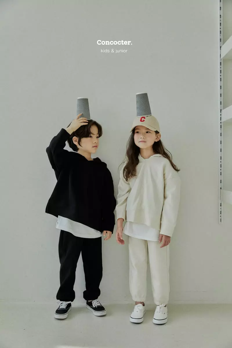 Concocter - Korean Children Fashion - #kidsstore - Awesome Hoody Top Bottom Set with Mom - 3