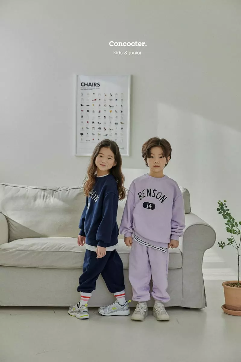 Concocter - Korean Children Fashion - #kidzfashiontrend - Benson Embroidery Top Bottom Set - 9