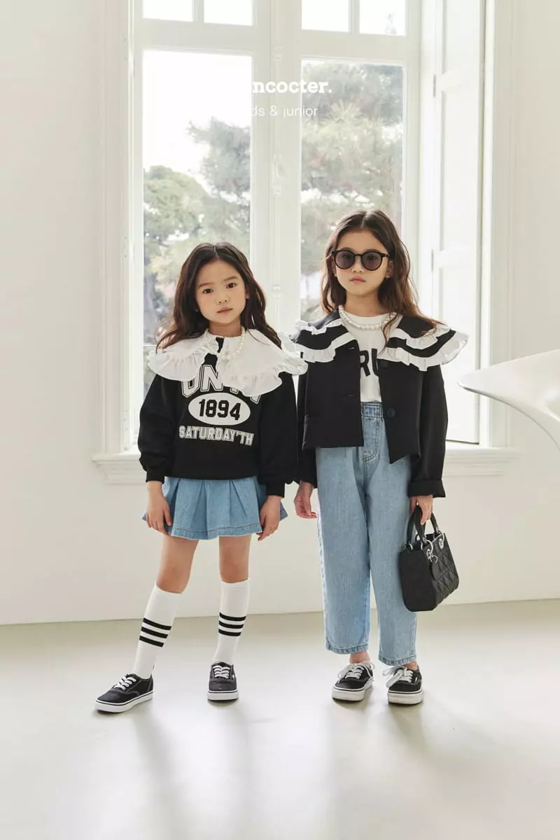 Concocter - Korean Children Fashion - #kidsstore - Denim Wrinkle Pants - 4