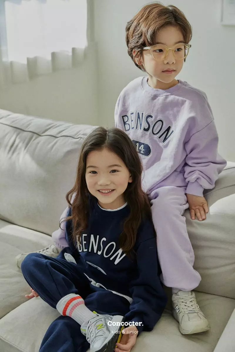 Concocter - Korean Children Fashion - #littlefashionista - Benson Embroidery Top Bottom Set - 11