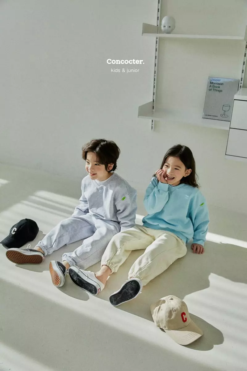 Concocter - Korean Children Fashion - #littlefashionista - V Neck Label Point Sweatshirt - 9