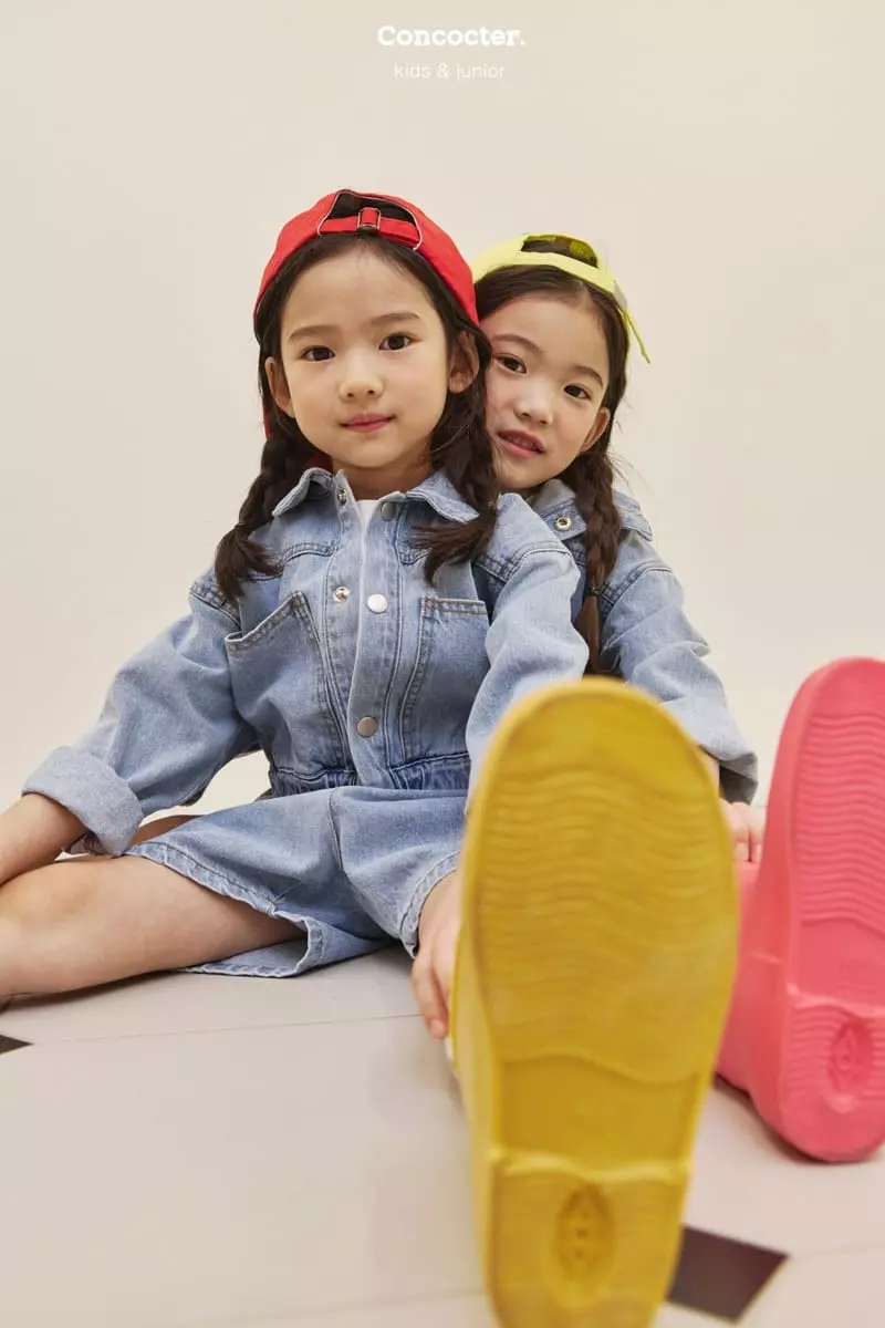 Concocter - Korean Children Fashion - #littlefashionista - Denim Short Jumpsuit
