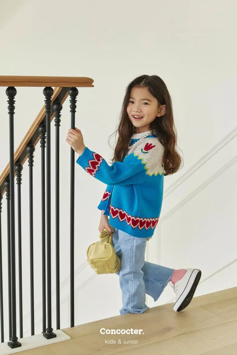 Concocter - Korean Children Fashion - #littlefashionista - Mi U Floral Cardigan - 8