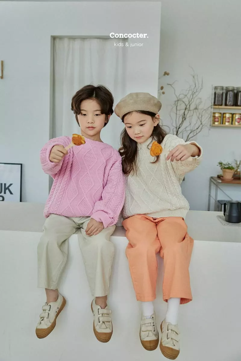 Concocter - Korean Children Fashion - #magicofchildhood - Sweet Round Knit Tee - 6