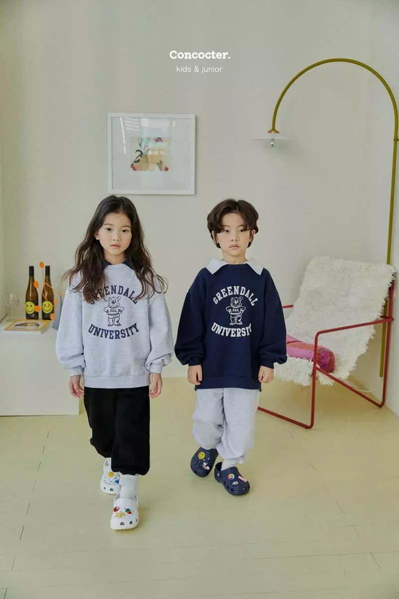 Concocter - Korean Children Fashion - #magicofchildhood - Collar Bear Sweatshirt - 8