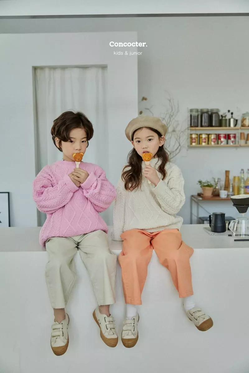 Concocter - Korean Children Fashion - #minifashionista - Sweet Round Knit Tee - 7