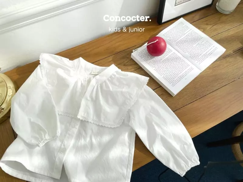 Concocter - Korean Children Fashion - #minifashionista - Square Collar Blouse - 6