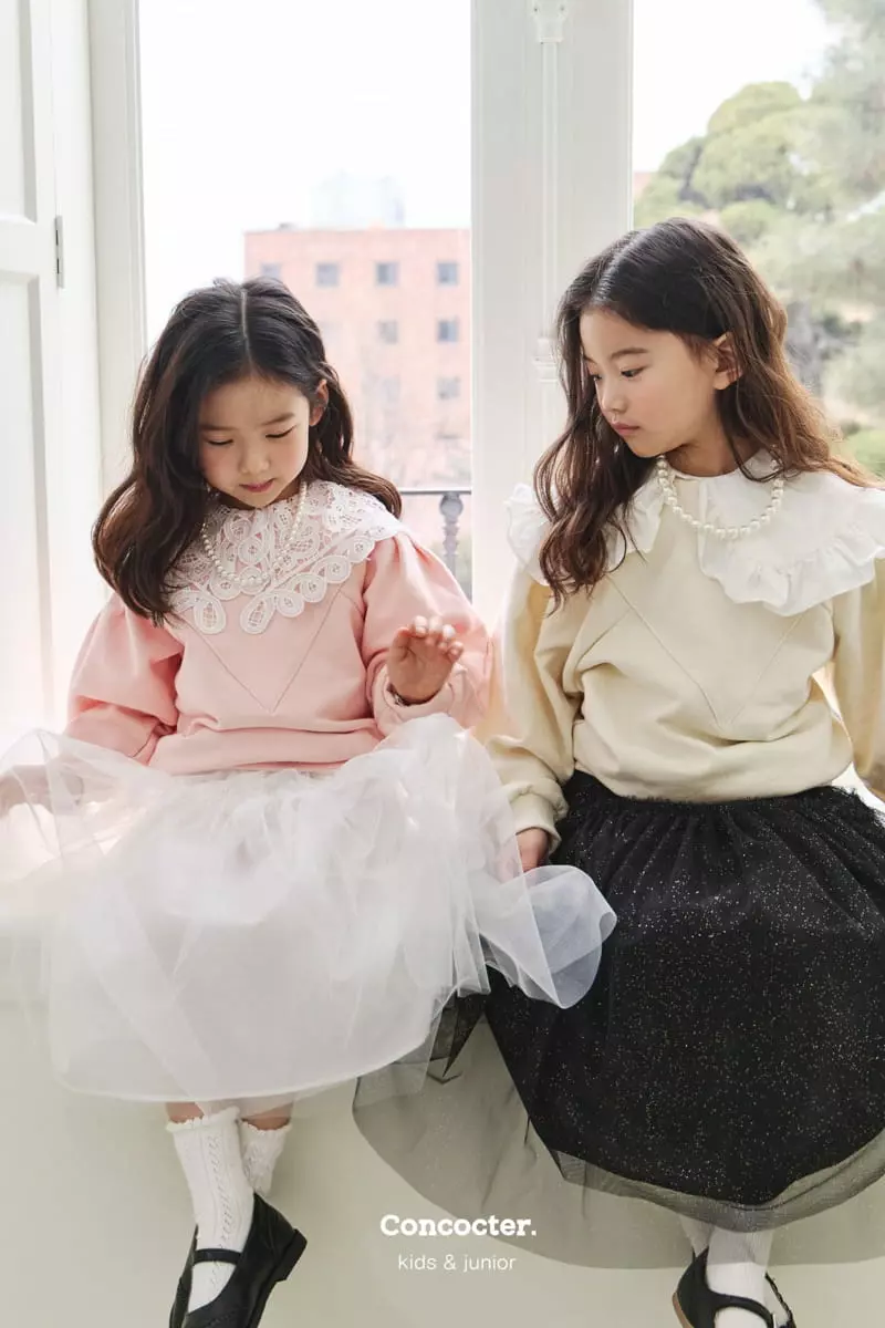 Concocter - Korean Children Fashion - #minifashionista - Pretty Slit Puff Sweatshirt - 3