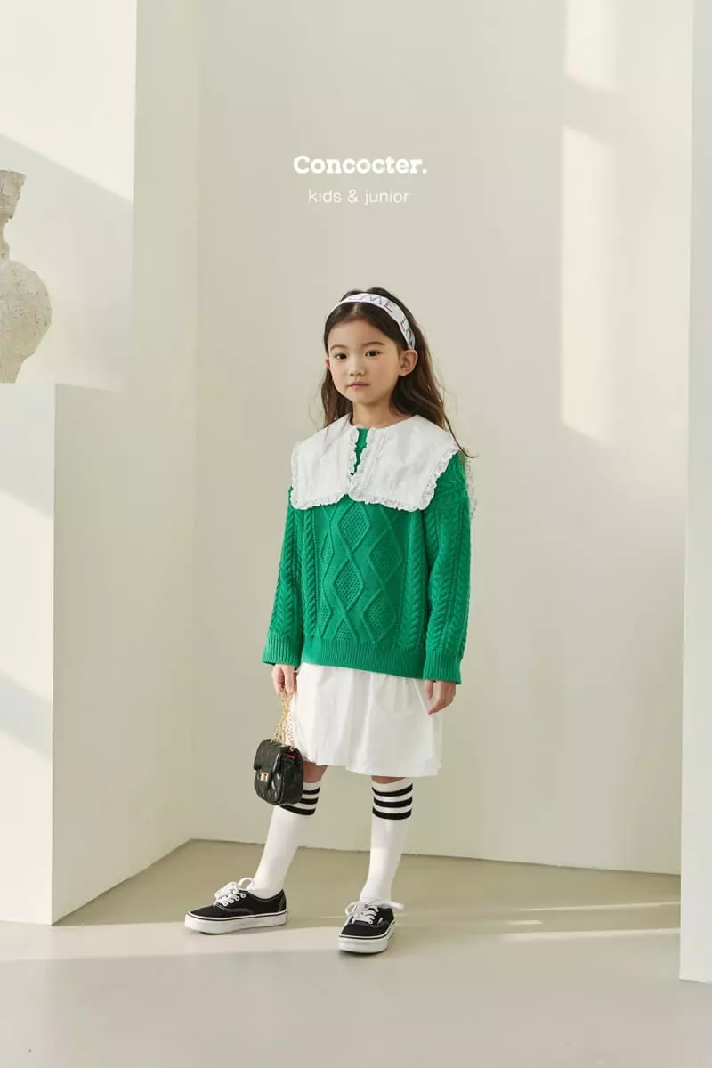 Concocter - Korean Children Fashion - #prettylittlegirls - Sweet Round Knit Tee - 8