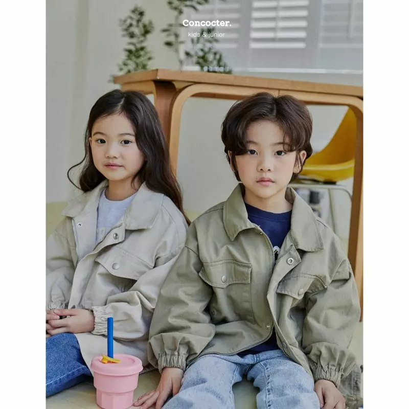 Concocter - Korean Children Fashion - #prettylittlegirls - Cotton Overfit Field Jumper