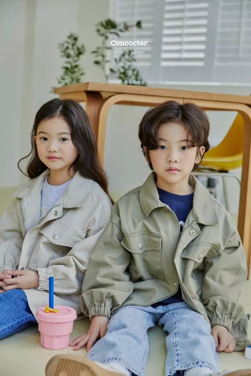Concocter - Korean Children Fashion - #toddlerclothing - Cotton Overfit Field Jumper - 4