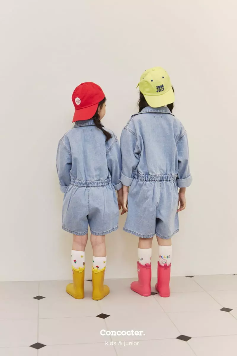 Concocter - Korean Children Fashion - #stylishchildhood - Denim Short Jumpsuit - 7