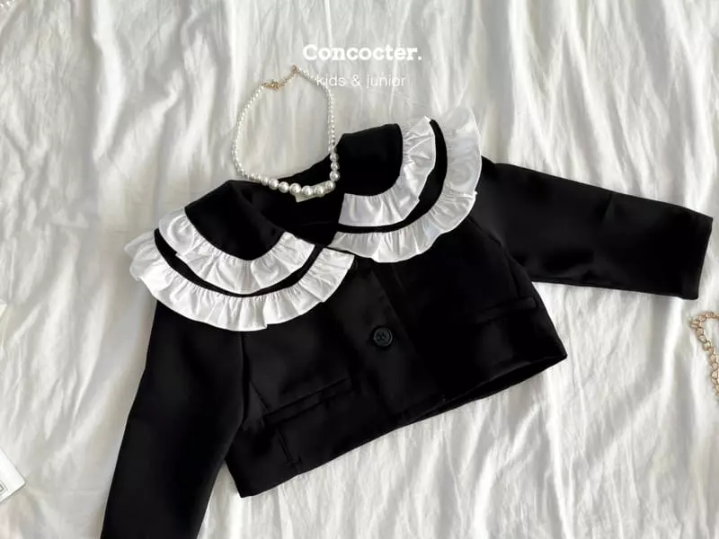 Concocter - Korean Children Fashion - #todddlerfashion - 2 Frill Collar Jacket - 6