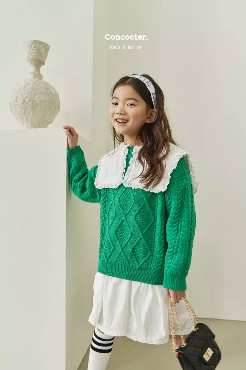 Concocter - Korean Children Fashion - #toddlerclothing - Sweet Round Knit Tee - 10