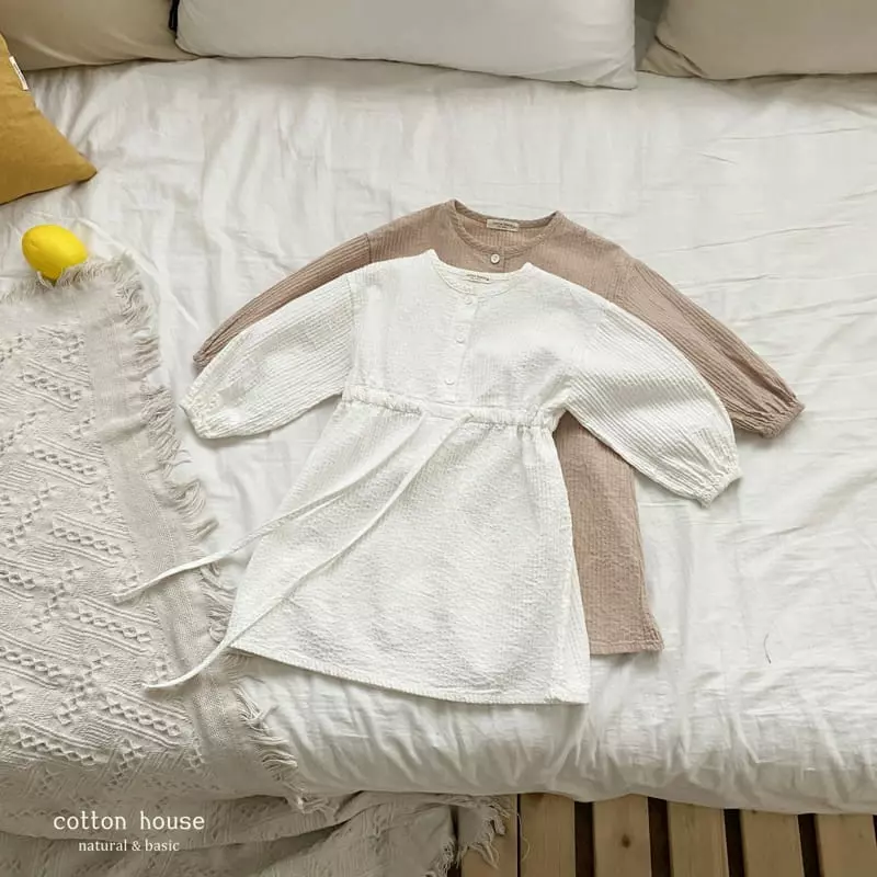 Cotton House - Korean Children Fashion - #Kfashion4kids - Natural One-piece - 3