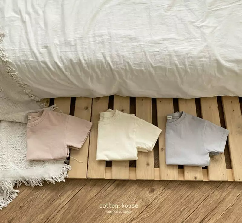 Cotton House - Korean Children Fashion - #kidsshorts - Layered Short Sleeves Te
