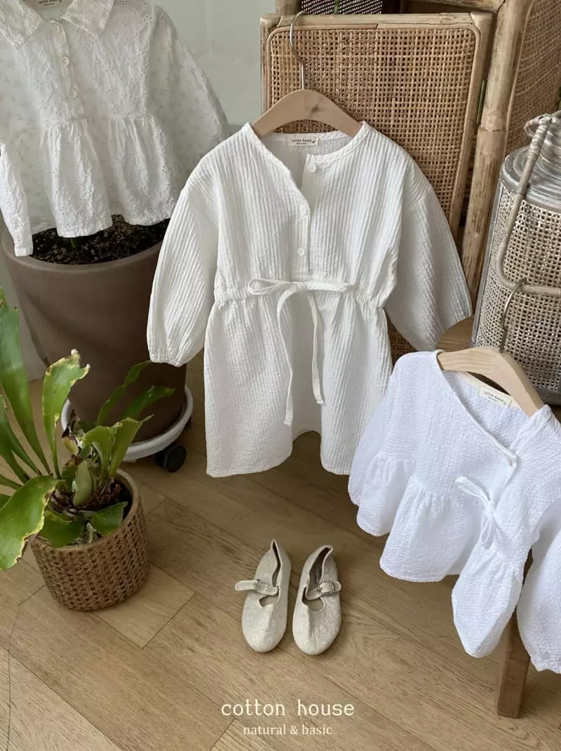 Cotton House - Korean Children Fashion - #Kfashion4kids - Natural One-piece - 4