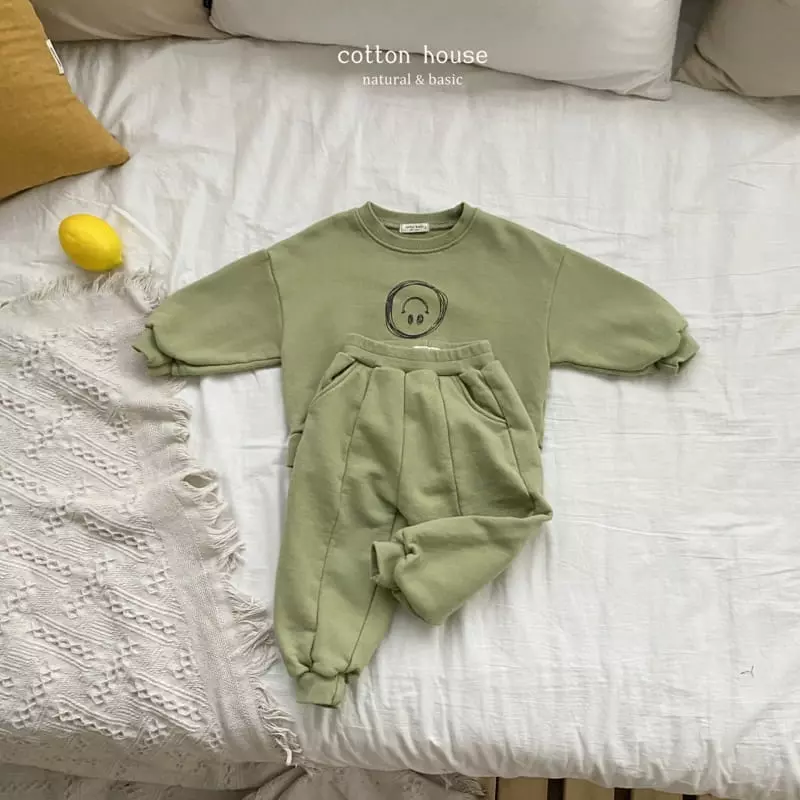 Cotton House - Korean Children Fashion - #prettylittlegirls - Smile Top Bottom Set - 2