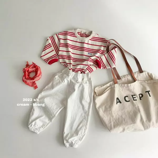 Cream Bbang - Korean Children Fashion - #kidzfashiontrend - Classic Stripes Tee - 4