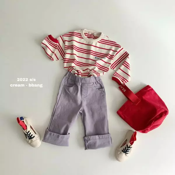 Cream Bbang - Korean Children Fashion - #childofig - Classic Stripes Tee - 12