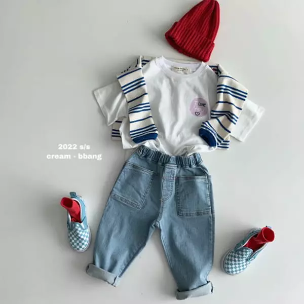 Cream Bbang - Korean Children Fashion - #childrensboutique - Love Short Sleeves Tee - 5