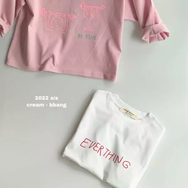 Cream Bbang - Korean Children Fashion - #childrensboutique - Everything Single Tee