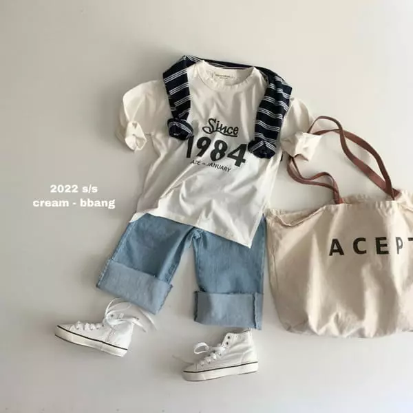 Cream Bbang - Korean Children Fashion - #designkidswear - Light Blue Denim Cutting Wide Pants