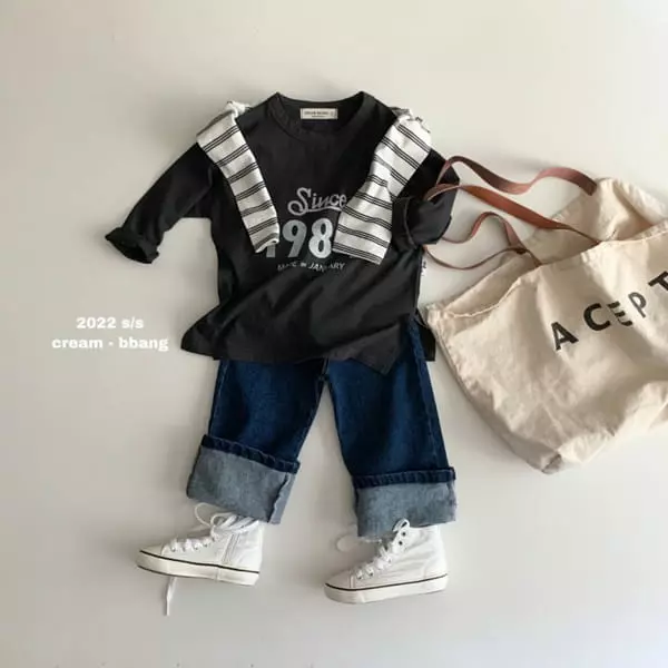Cream Bbang - Korean Children Fashion - #designkidswear - DB Denim Wide Pants - 12