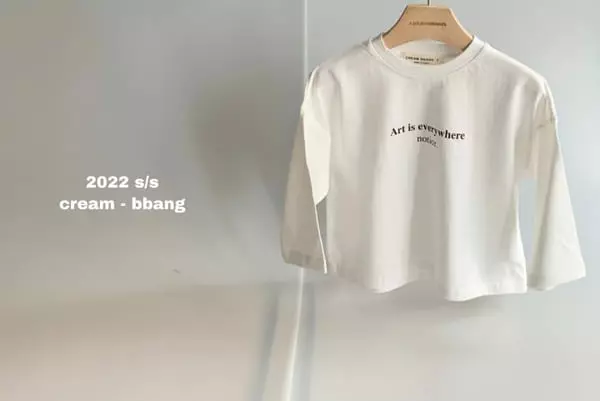 Cream Bbang - Korean Children Fashion - #discoveringself - Art Single Tee