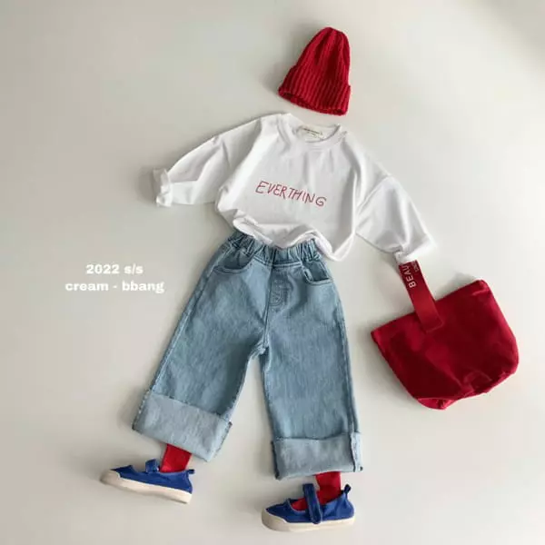 Cream Bbang - Korean Children Fashion - #discoveringself - Everything Single Tee - 4