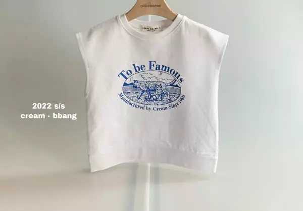Cream Bbang - Korean Children Fashion - #kidsshorts - Famous Vest - 6